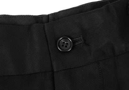 CDG HOMME Cupro Shiny Hem Rib Pants Black Size S