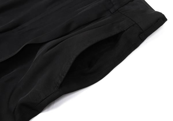 CDG HOMME Cupro Shiny Hem Rib Pants Black Size S