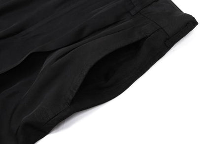 CDG HOMME Cupro Shiny Hem Rib Pants Black Size S