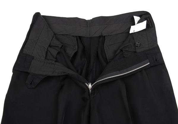 CDG HOMME Cupro Shiny Hem Rib Pants Black Size S