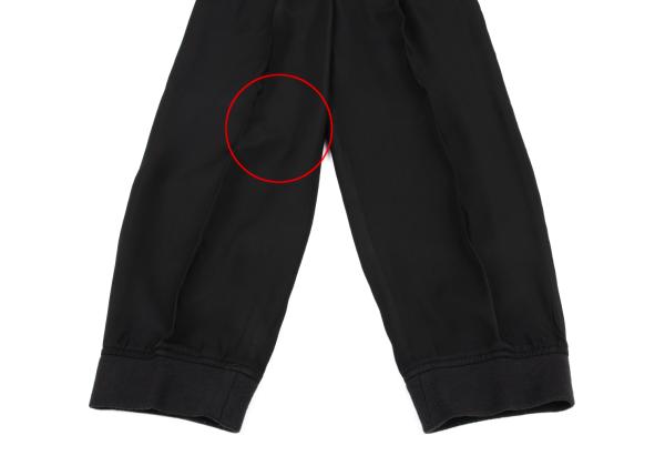 CDG HOMME Cupro Shiny Hem Rib Pants Black Size S