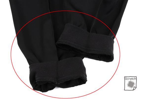 CDG HOMME Cupro Shiny Hem Rib Pants Black Size S