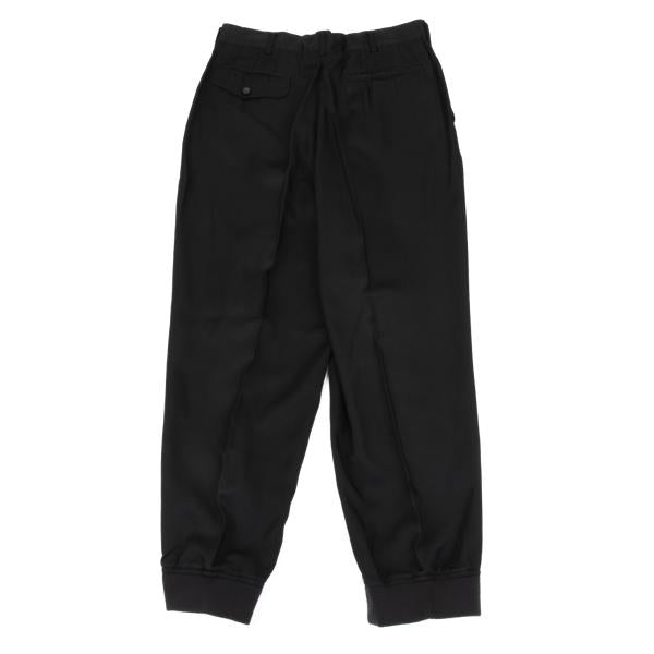 CDG HOMME Cupro Shiny Hem Rib Pants Black Size S