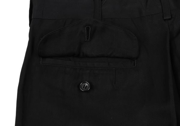 CDG HOMME Cupro Shiny Hem Rib Pants Black Size S