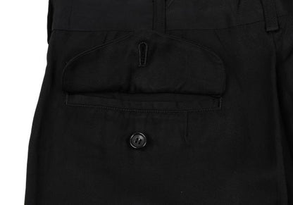 CDG HOMME Cupro Shiny Hem Rib Pants Black Size S