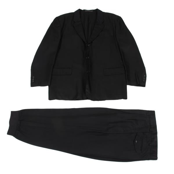 CDG HOMME Cupro Shiny Hem Rib Pants Black Size S