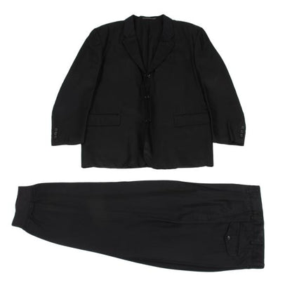 CDG HOMME Cupro Shiny Hem Rib Pants Black Size S