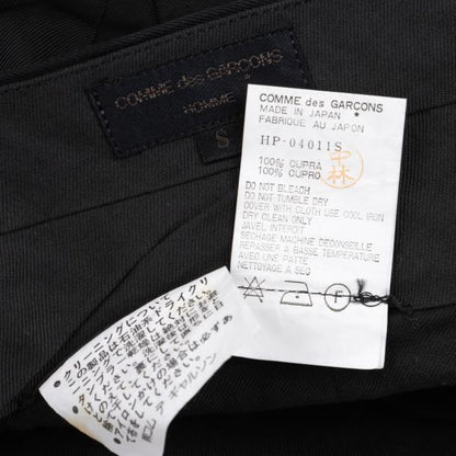 CDG HOMME Cupro Shiny Hem Rib Pants Black Size S