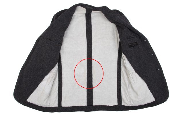 COMME des GARCONS HOMME Wool Silk Jacket Charcoal Size M