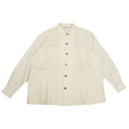 COMME des GARCONS HOMME Wool Stitch Long Shirt White Size M