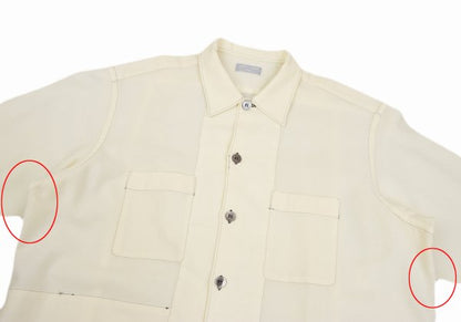 COMME des GARCONS HOMME Wool Stitch Long Shirt White Size M