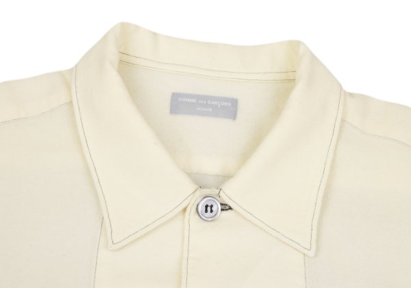 COMME des GARCONS HOMME Wool Stitch Long Shirt White Size M