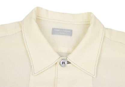 COMME des GARCONS HOMME Wool Stitch Long Shirt White Size M