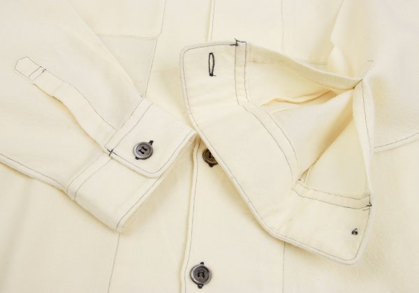 COMME des GARCONS HOMME Wool Stitch Long Shirt White Size M