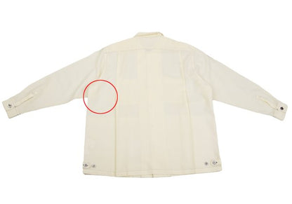 COMME des GARCONS HOMME Wool Stitch Long Shirt White Size M