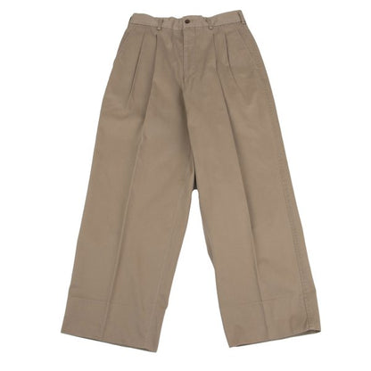 CDG HOMME Cotton Twill Wide Pants Beige Size S