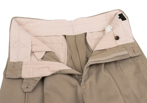 CDG HOMME Cotton Twill Wide Pants Beige Size S