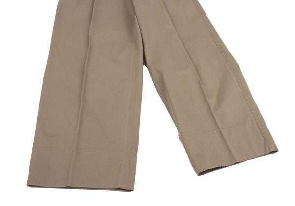 CDG HOMME Cotton Twill Wide Pants Beige Size S