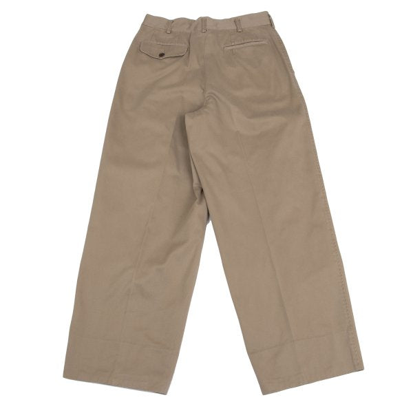 CDG HOMME Cotton Twill Wide Pants Beige Size S