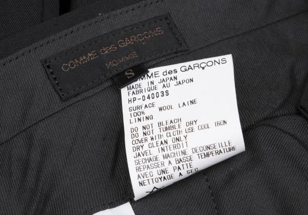 COMME des GARCONS HOMME Wool Gabardine Pants Black Size S