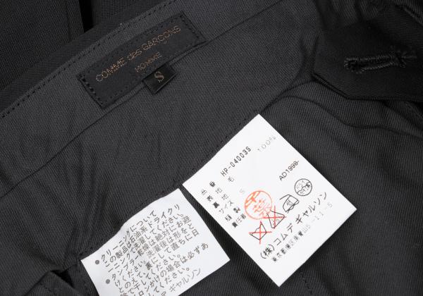 COMME des GARCONS HOMME Wool Gabardine Pants Black Size S