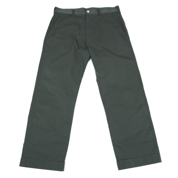 COMME des GARCONS HOMME Washed Cotton Pants Green Size S