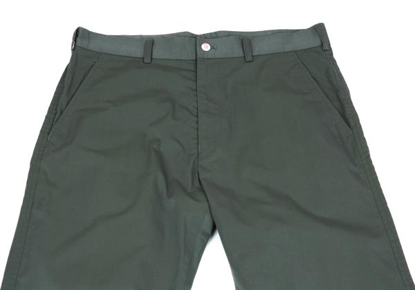 COMME des GARCONS HOMME Washed Cotton Pants Green Size S