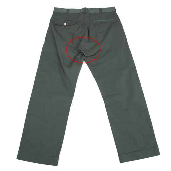 COMME des GARCONS HOMME Washed Cotton Pants Green Size S