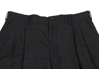 COMME des GARCONS HOMME Wool Pleated Pants Grey Size S