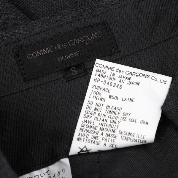 COMME des GARCONS HOMME Wool Pleated Pants Grey Size S