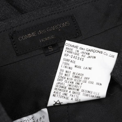 COMME des GARCONS HOMME Wool Pleated Pants Grey Size S