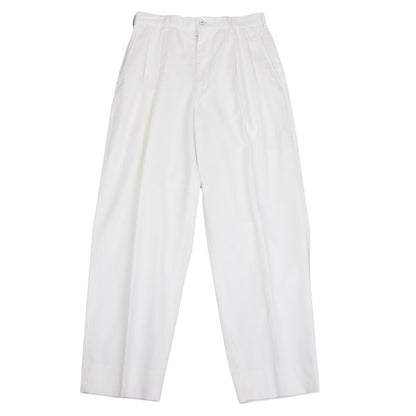 CDG HOMME Cotton Pleated Pants White Size S