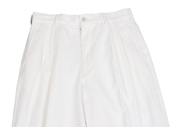 CDG HOMME Cotton Pleated Pants White Size S