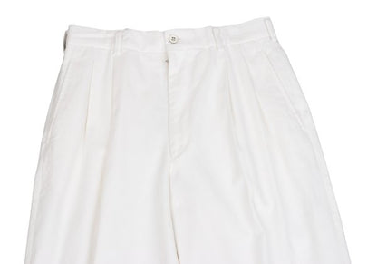 CDG HOMME Cotton Pleated Pants White Size S
