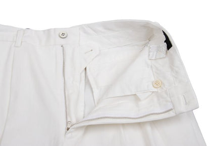 CDG HOMME Cotton Pleated Pants White Size S
