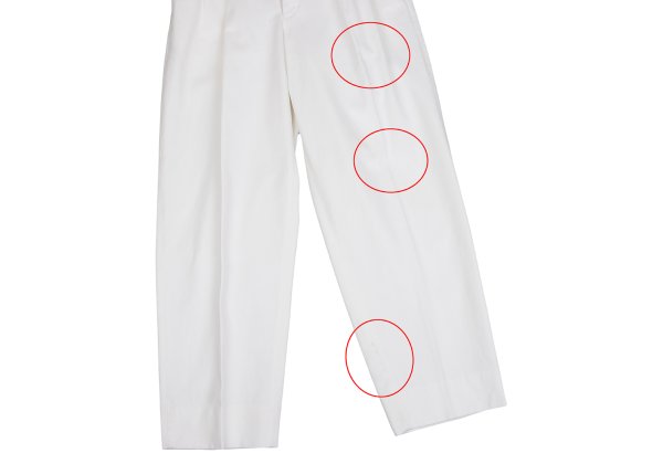 CDG HOMME Cotton Pleated Pants White Size S