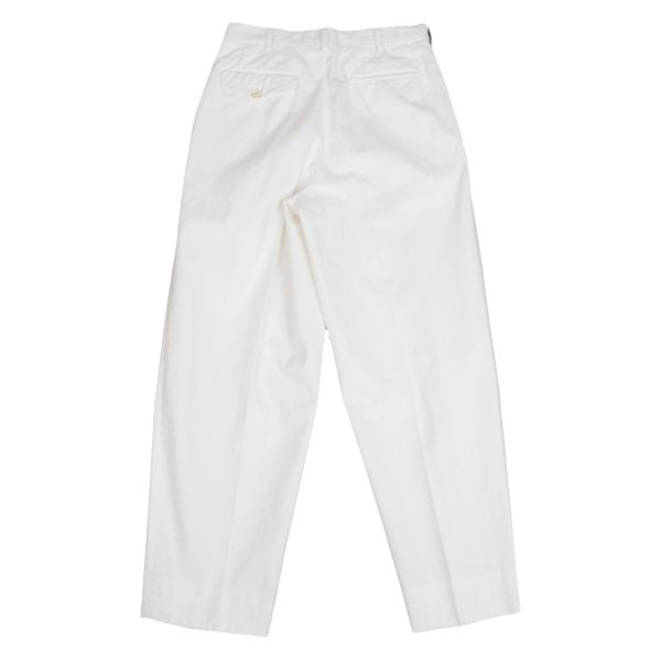 CDG HOMME Cotton Pleated Pants White Size S
