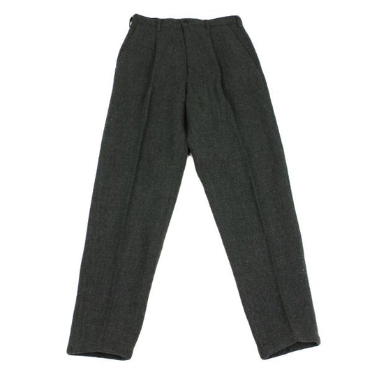 Y's for men Wool Tweed Pleated Pants Green Size S