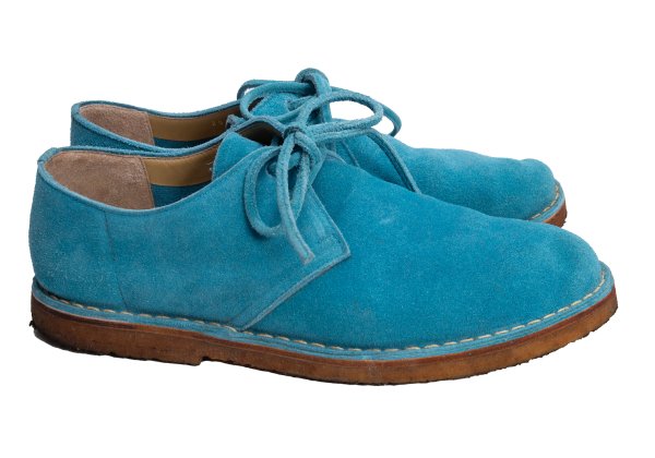 COMME des GARCONS HOMME Suede Shoes Turquoise Sneakers Size 25.5cm