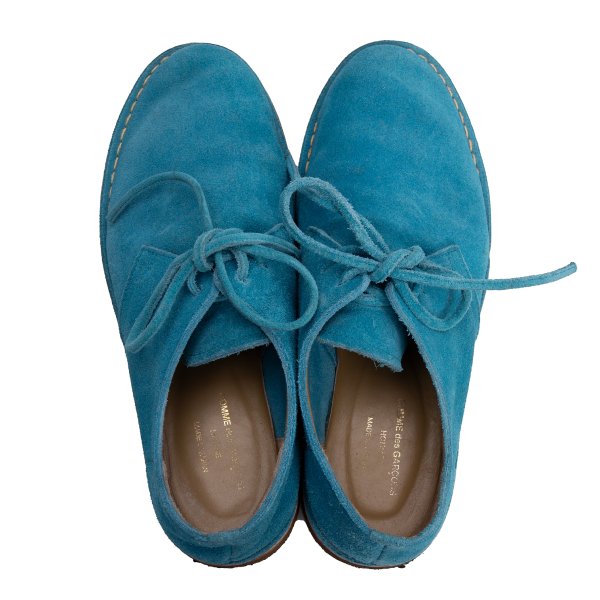 COMME des GARCONS HOMME Suede Shoes Turquoise Sneakers Size 25.5cm
