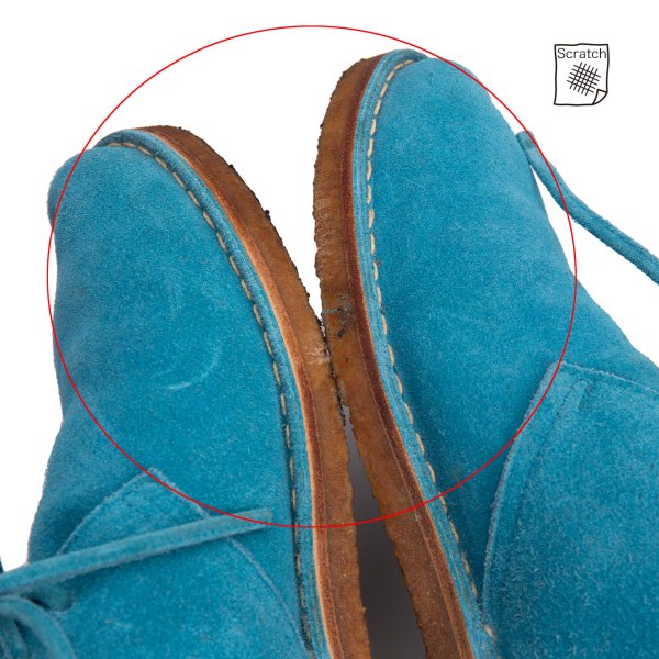 COMME des GARCONS HOMME Suede Shoes Turquoise Sneakers Size 25.5cm