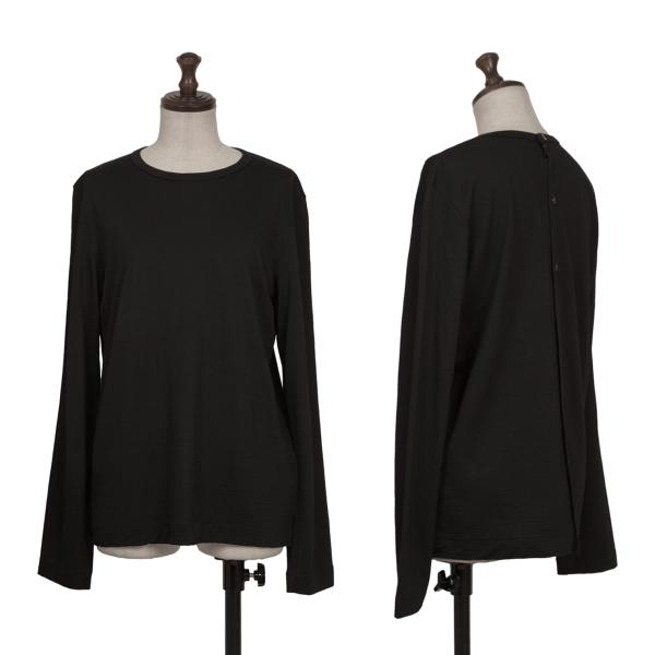 COMME des GARCONS Back Open Wool Knit Sweater Black Size M