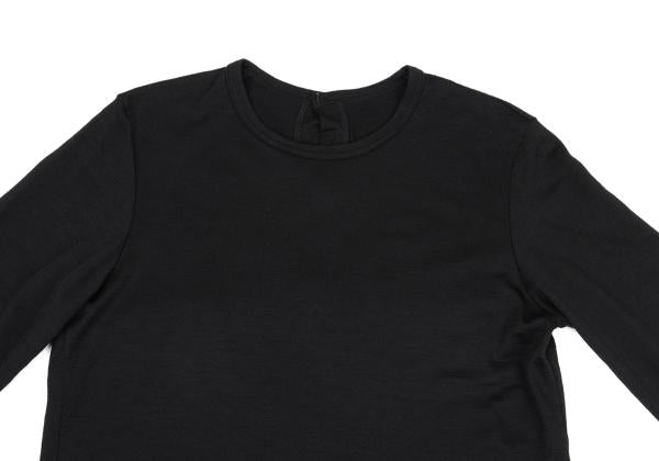 COMME des GARCONS Back Open Wool Knit Sweater Black Size M