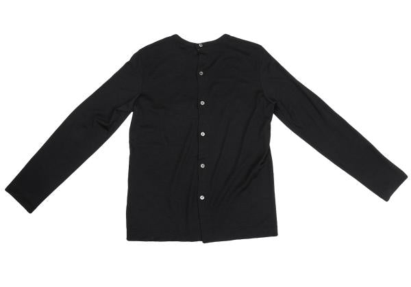 COMME des GARCONS Back Open Wool Knit Sweater Black Size M