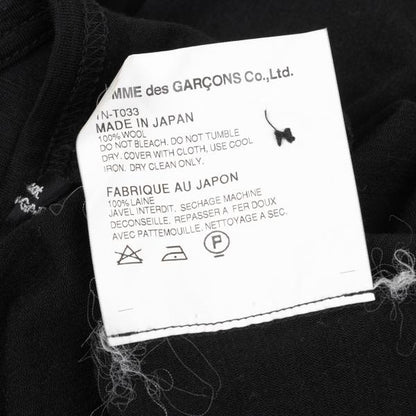 COMME des GARCONS Back Open Wool Knit Sweater Black Size M
