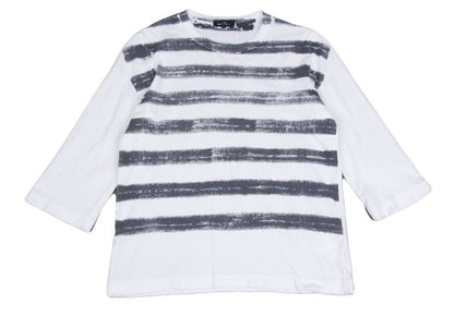 COMME des GARCONS Cotton Faded Border White Gray Size S