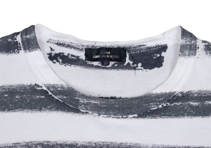 COMME des GARCONS Cotton Faded Border White Gray Size S