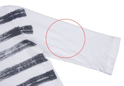 COMME des GARCONS Cotton Faded Border White Gray Size S