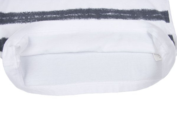 COMME des GARCONS Cotton Faded Border White Gray Size S