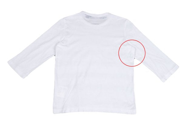 COMME des GARCONS Cotton Faded Border White Gray Size S